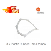 3 x Plastic Rubber Dam Frame - Nygaard Ostby 