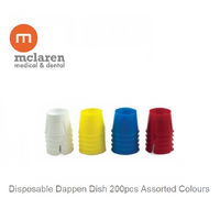 MediPros Dappen Dish Disposable Plastic Assorted Colours 200pcs