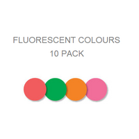 FLUORESCENT COLOURS 10 PACK 120mm x 4mm Round