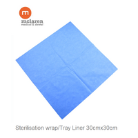 McLaren Dental Tray Liner / Sterilization Wrap 100pcs 30cm x 30cm