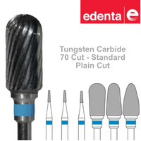 Edenta Tungsten Carbide Cutter Plain Cut Blue Burs (CUT 70)