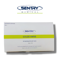 Sentry Sterile Gauze 8ply 3pc Sachet 10cm x 10cm - Box 50