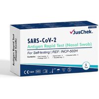 JusChek COVID 19 Rapid Antigen Nasal Home Test 5 pack  