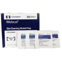 Webcol 70% Isopropyl Alcohol Skin Cleansing Swabs (Box of 200)