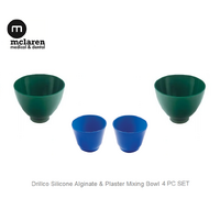 Drillco Silicone Alginate & Plaster Mixing Bowl 4 PC SET