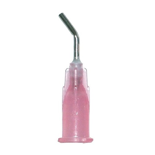 Disposable Pre-Bent Dispenser Needle Tips 100pcs 18G Liner PINK Luer Lock Dental