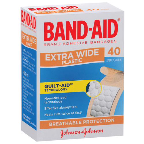 Bandaid Strips Extra Wide (40pk)