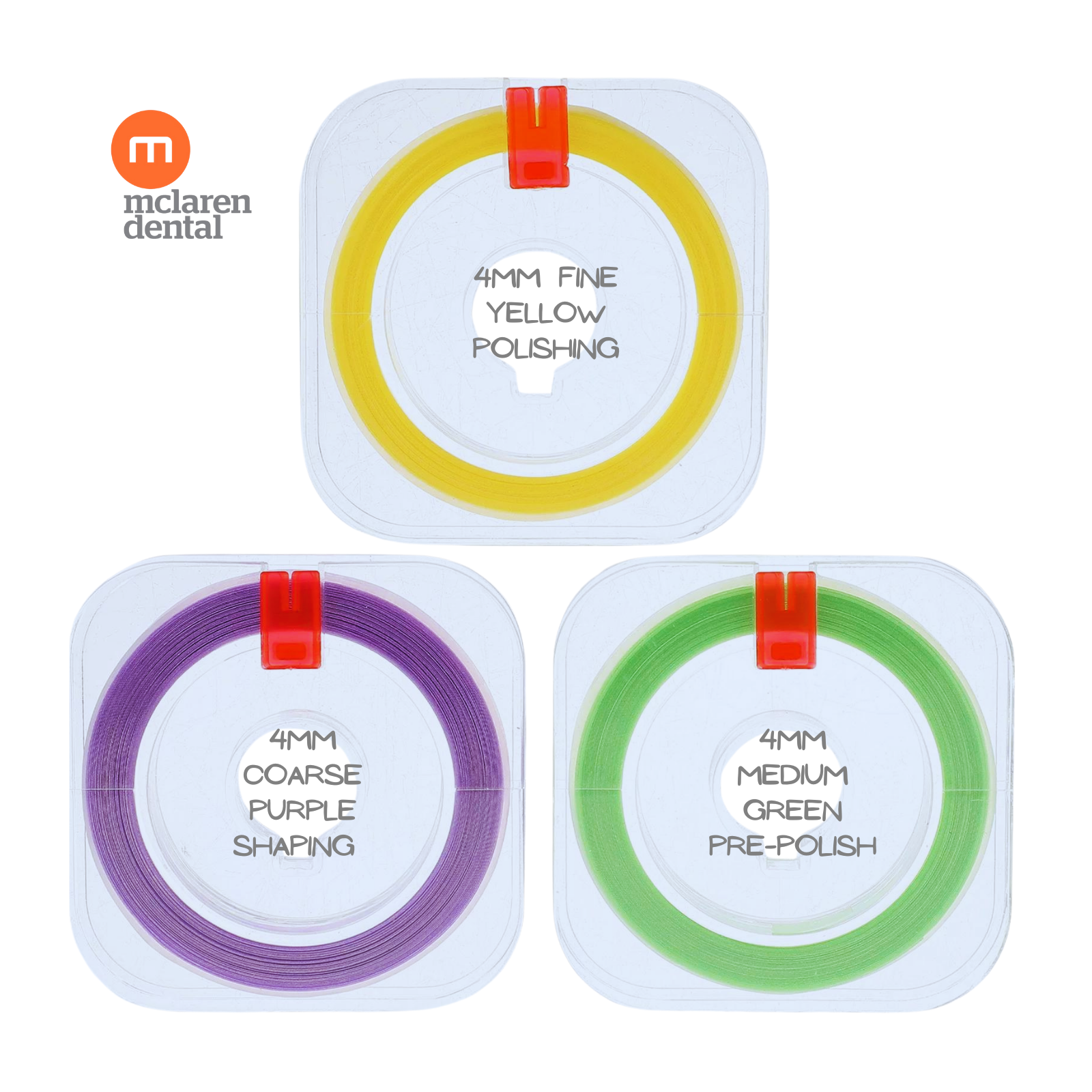 McLaren Dental Polishing Strips Coarse, Medium Fine