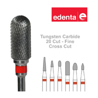Edenta Tungsten Carbide Cutter Fine Cross Cut Red Burs (CUT 20) 0420.023