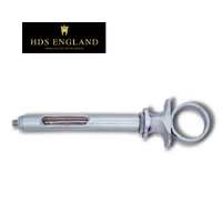 HDS England Self Aspirating Dental Syringe with Ring, No Bar, Side Loading 2.2 ml Cartridge
