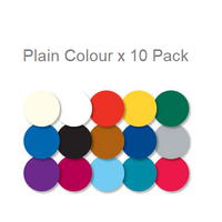 PLAIN COLOUR 10 PACK 120mm x 4mm Round