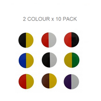 2 COLOUR 10 PACK 120mm x 4mm Round