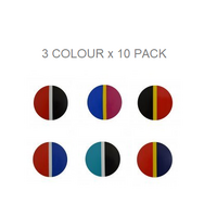 3 COLOUR 10 PACK 120mm x 4mm Round