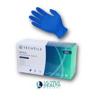 Techtile Nitrile Gloves 2000pcs Carton (10 x 200pcs) LARGE