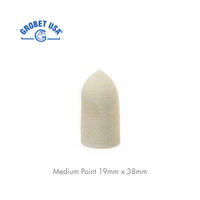 Grobet USA Felt Cone Unmounted Medium Point 19mm x 38mm 10pcs