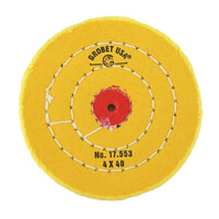 Stitched Yellow Chemkote Buff 4" x 40 PLY 