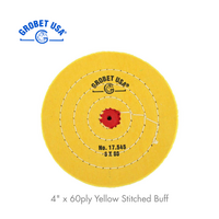 Grobet USA Stitched Yellow Buff 4" x 60 PLY