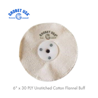 Grobet USA Unstitched Cotton Flannel Buff 6" x 30 PLY 