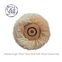 Attenborough 70mm Wool Buff With Wood Centre Hub 