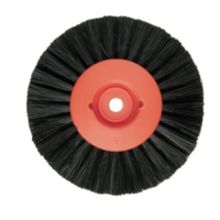 Lathe Brush 4 Row x 80mm Converging Pure Black Bristle 