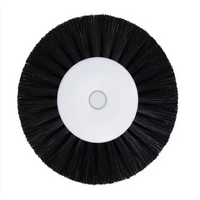 Lathe Brush 2 Row x 62mm Converging Pure Black Bristle