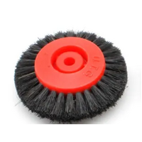 Lathe Brush 2 Row x 50mm Pure Black Bristle 