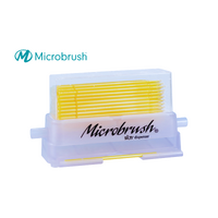Microbrush Dispenser with 50 Yellow Fine Applicators