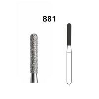FG Round End Cylinder Diamond Bur 881 014 M Pack of 5