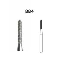 FG Pointed Cylinder Diamond Bur 884 012 M Pack of 5