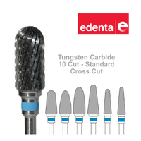 EDENTA CARBIDE BUR 7010.060HP PEAR CROSS CUT MEDIUM BLUE