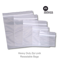 Heavy Duty Zip Lock Resealable Bags 50pcs 100mm x 200mm