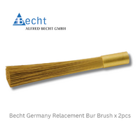 Becht Germany Bur Brush - 2 x Replacement Fine Brass Bristle Brushes
