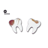 McLaren Dental Acrylic Chrome Tooth Emblem Stick On 25pcs