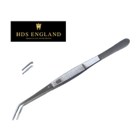 HDS England London College Tweezers Self Locking Grooved Beak 16cm