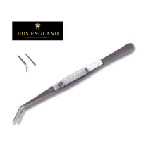 HDS England London College Tweezers Self Locking Serrated Beak 16cm