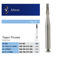 Prima Dental Tapered Fissure Surgical RA Latch Bur No.702 10pcs