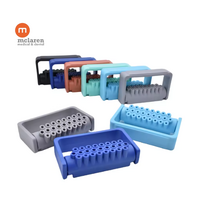 McLaren Dental Autoclavable Bur Block Holder 25 Burs (16 x High Speed FG & 9 x Slow Speed RA Burs) 6pcs