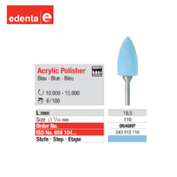 Edenta Acrylic Polisher HP 0646  for Polishing Denture Acrylics 12 pcs