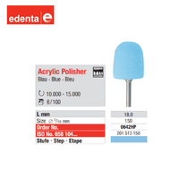Edenta Acrylic Polisher HP 0642 for Polishing Denture Acrylics 12 pcs
