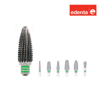 Edenta Tungsten Carbide Cutter Coarse Plain Cut Green Burs (Cut 75)