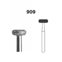 RA Diamond Bur 909 (ISO 068) - WHEEL rounded rim (909-042M) - 5pk