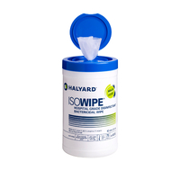 ISOWIPE Bactericidal Wipe Cannister 70% Isopropyl Alcohol Tub 75