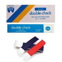 SWEDENT Double Check Articulating Straight Paper Strips Red Blue