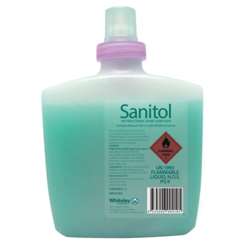 Sanitol Antibacterial Hand Sanitiser 1L Pod Alcohol Gel
