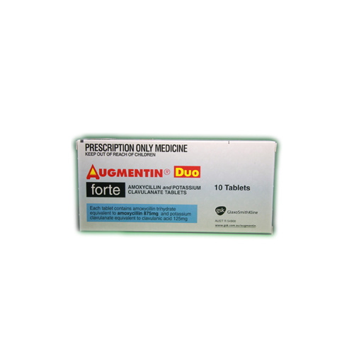 Augmentin Duo Forte Tab 875mg 10pk  (THIS IS A CONTROLLED SUBSTANCE WILL REQUIRE DOCTORS REG. TO PURCHASE THIS PRODUCT)
