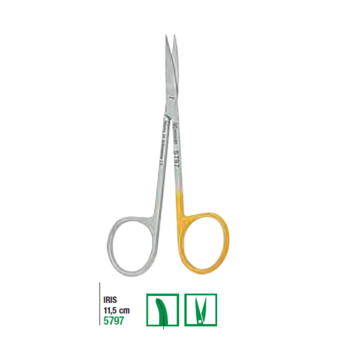 Iris Surgical Scissors 11.5cm Curved Micro Section Super Cut TC